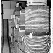Queensland Institution for Blind, matting shop, August 1952